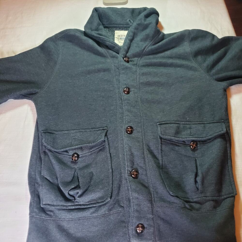 Old Navy Men's Cardigan Sweater Size Medium Gray Button Front Knit